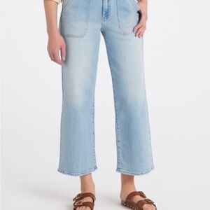 Just USA Raina Patch Pocket Slim Wide Leg Jeans